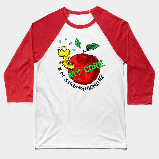 Apple invader fitness freak Baseball T-Shirt by LollysLane